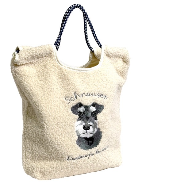 シュナウザー ボア刺繍コードトート | 雑貨・その他,シュナウザー