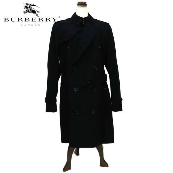 バーバリー トレンチコート メンズ スプリングコート ビジネス フォーマル Burberry チェルシー ブラック 48