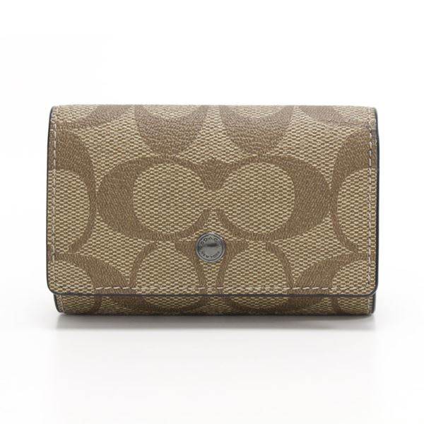 コーチ キーケース メンズ Coach Key Case シグネチャー タン F Qbtn2