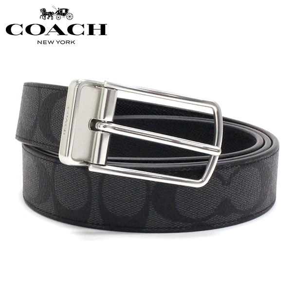 コーチ ベルト メンズ COACH belt スキニー バックル カット トゥ