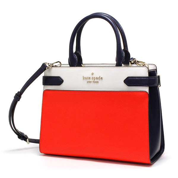 ケイトスペード ショルダーバッグ レディース ハンドバッグ 2way Kate Spade ミディアム サッチェル ステイシー カラーブロック  レッドマルチ WKRU6952 645-海外ブランド通販サイト【MKcollection】