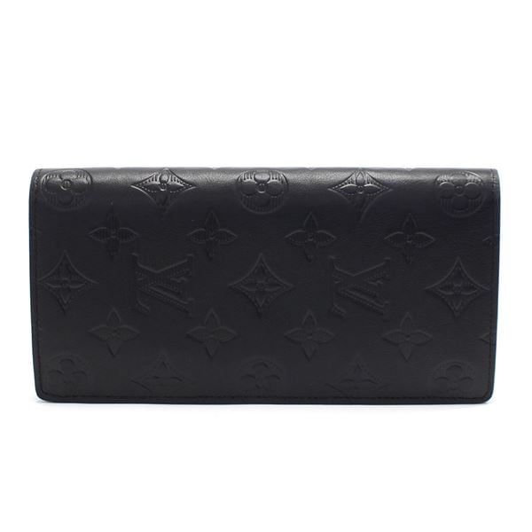 ルイヴィトン 二つ折り長財布 メンズ LOUIS VUITTON Wallet ポルトフォイユ・ブラザ モノグラム ブラック M62900