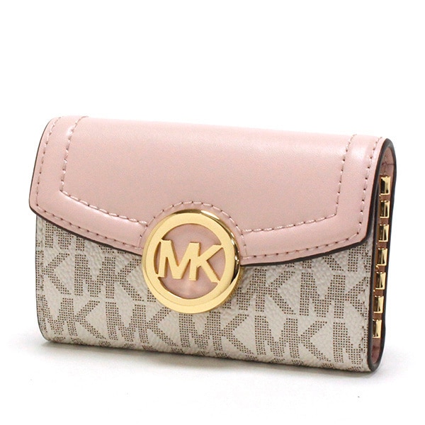 メンズ新品☆MICHAEL KORS ピンク シグネチャー レザー キー