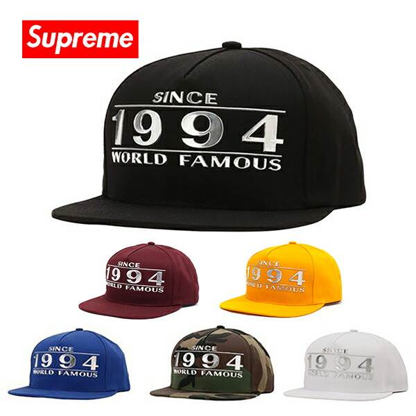 シュプリーム キャップ Supreme 帽子 WAY BACK 5-PANEL CAP ブラック
