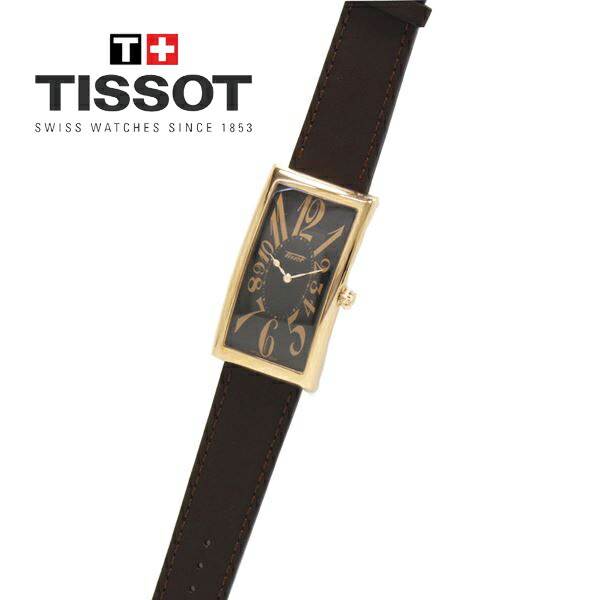 ティソ 腕時計 メンズ レディース TISSOT ヘリテージ バナナ センテナリー ブラック 時計 レザー T117.509.36.052.00