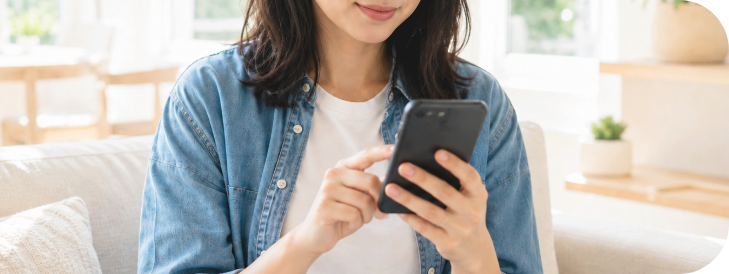 当選者がスマートフォンから申し込む