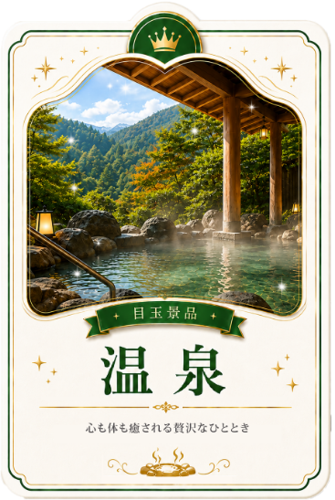 温泉の目玉景品