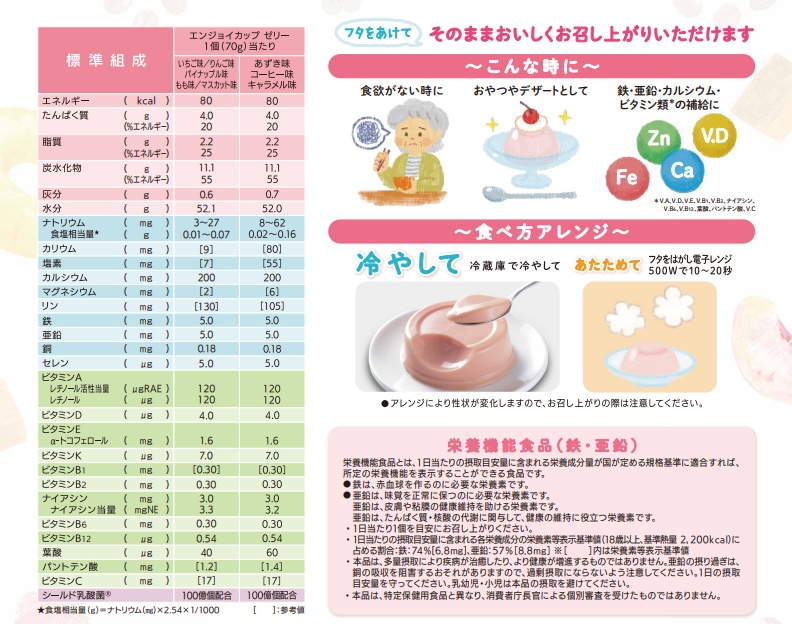 【味変更】【介護食】 エンジョイカップゼリー いろどりセット（8種類×各3個） [クリニコ]【送料無料(沖縄を除く)】【介護食品 栄養補給食品  高エネルギー 高カロリー ゼリー まとめ売り】-介護食品専門店 ももとせ本店