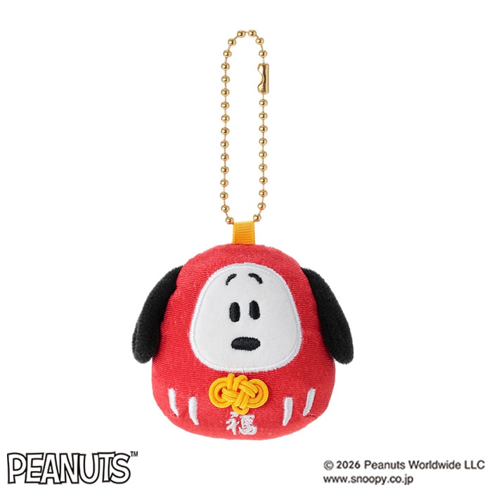 だるまスヌーピー はんなりマスコット|【ぬいぐるみのセキグチ