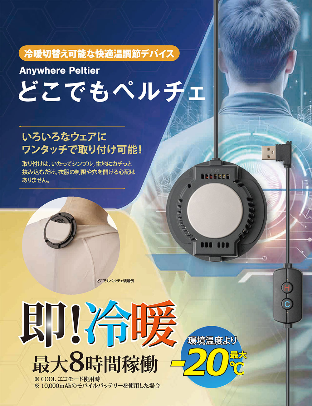 アトリエケー どこでもペルチェ PE-001＜冷暖切り替え可能 次世代型