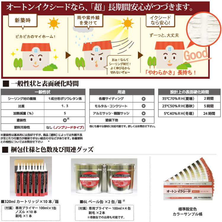 オート化学工業 オートン イクシード 320mlカートリッジ 40本 ＜窯業系