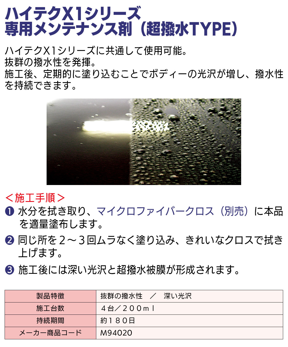 クリスタルプロセス ハイテクX1エココート-7000おためしセット 1組 ＜N10122＞ ガラスコーティング通販｜現場にいいもの【ものいち】