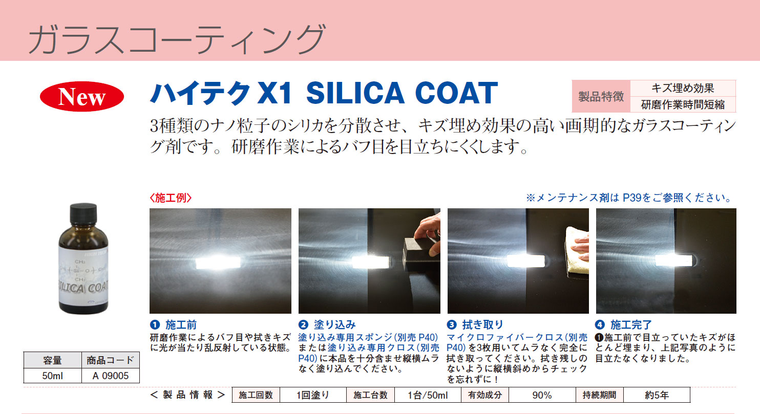 クリスタルプロセス ハイテクX1 SILICA COAT おためしセット 1組＜N10210＞通販｜現場にいいもの【ものいち】