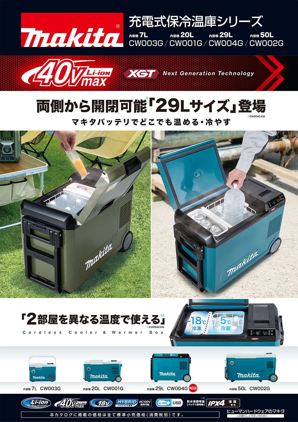 マキタ 充電式保冷温庫 CW004GZ 青 本体のみ ＜29L仕様・クーラー