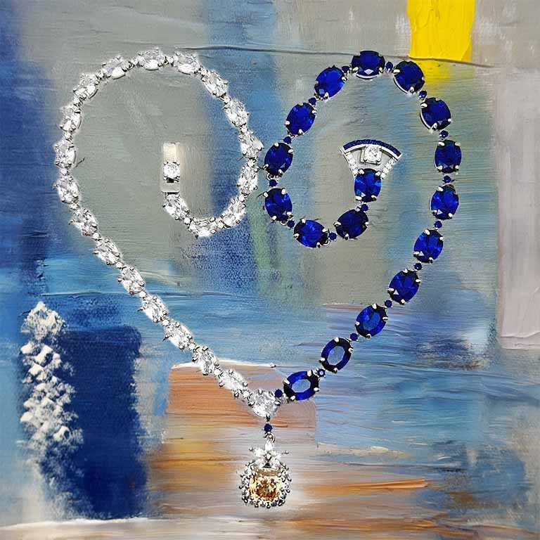 透き通ったロイヤルブルーのスピネル