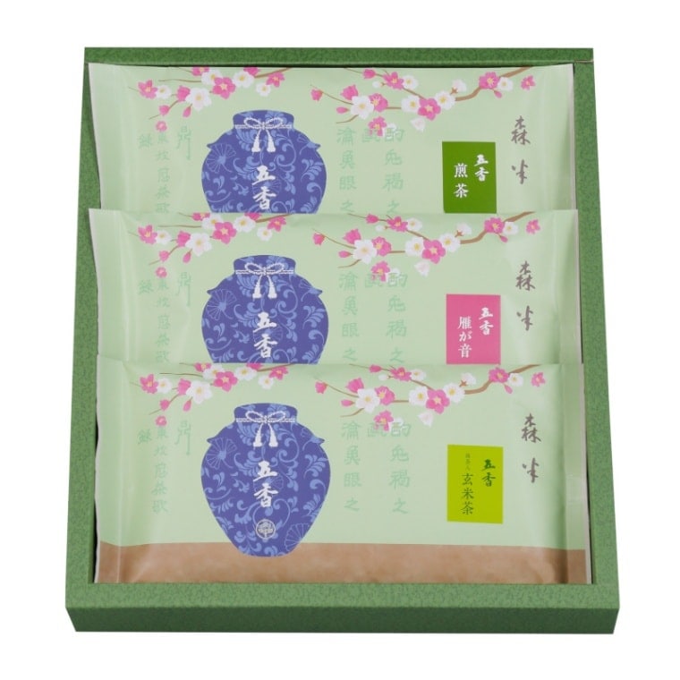 〈五香（ごこう）〉3種詰め合わせ<span class="fz-sm"><span class="br-xl"></span>［煎茶・雁が音・抹茶入り玄米茶 各1袋］</span>