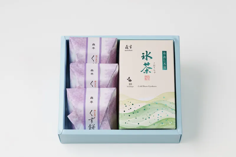 森半 氷茶(玉露)・くず餅(白)詰め合わせの商品画像