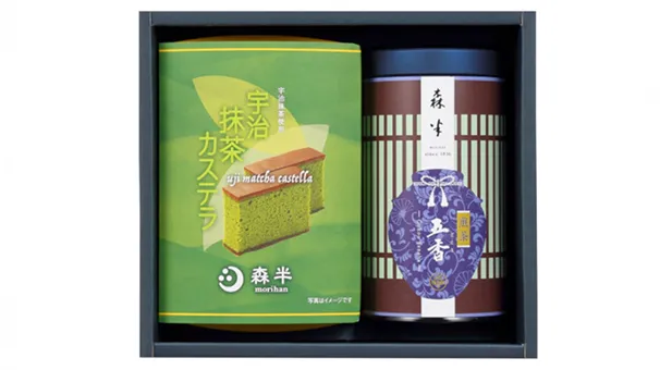 森半 銘茶五香(ごこう)煎茶・抹茶カステラ詰合せ(WG-3)の商品画像