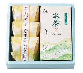 氷茶(水出し玉露)・くず餅(柚子)の商品画像