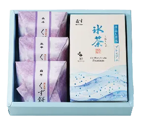 氷茶(水出し煎茶 プレミアム)・くず餅(白)の商品画像