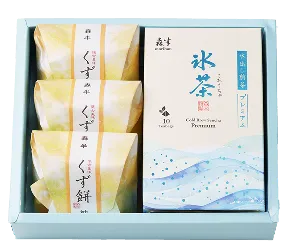 氷茶(水出し煎茶 プレミアム)・くず餅(柚子)の商品画像