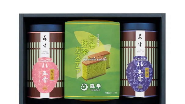 森半 銘茶五香(ごこう)・抹茶カステラ詰合せ(WG-4)の商品画像