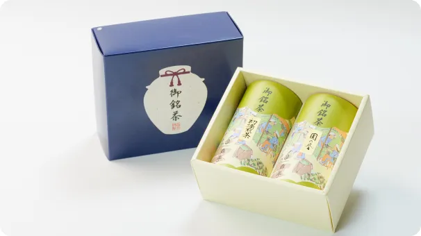 宇治茶詰め合わせ(玉露 国の誉 120g缶、初摘煎茶 120g缶)の商品画像