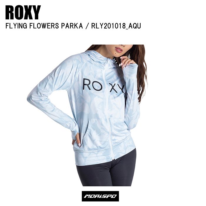 ネコポス対応 Roxy ロキシー ラッシュガード パーカー 長袖 日焼け防止 Flying Flowers Parka フライングフラワーパーカ Rly1018 夏物用品 水着 ラッシュガード レディースラッシュガード モリヤマスポーツ公式オンラインストア