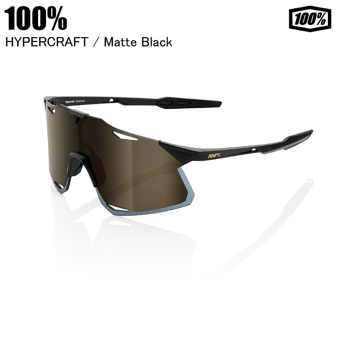 100% ワンハンドレッド HYPERCRAFT ハイパークラフト Matte Black Soft Gold Mirror 60000-00001  100％サングラス 野球 バイク-モリヤマスポーツ公式オンラインストア