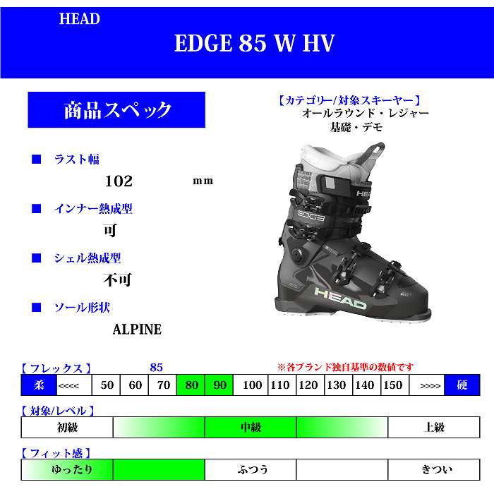 即購入可能ですスキーブー ツ　EDGE8.5 HEAD ヘッド  26.0~26.5 スキー靴