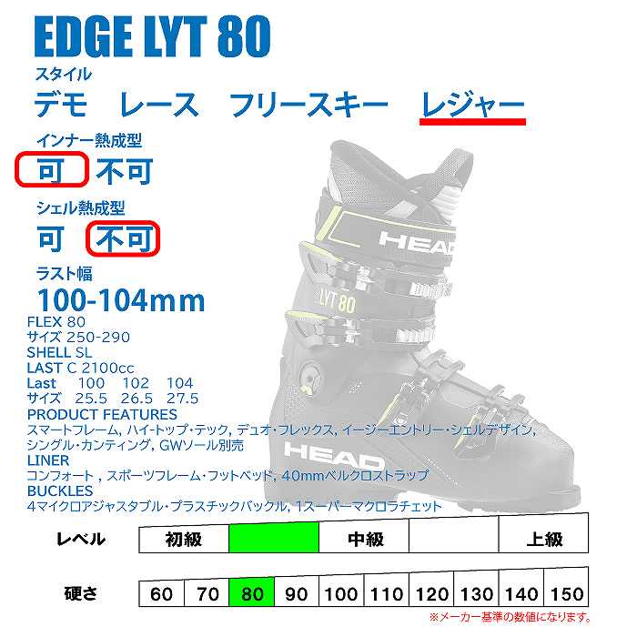 1回使用のみ HEAD EDGE LYT 90 スキーブーツ の通販なら 103.212.43.59