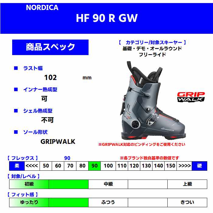 ノルディカ スキーブーツ 2025 NORDICA HF 90 R GW ANT/GRY/RED エイチエフ リアエントリー 24-25 | スキー, スキーブーツ,NEWモデルスキーブーツ,NORDICA（ノルディカ） | モリヤマスポーツ公式オンラインストア