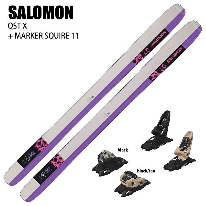 [スキー2点セット]サロモン スキー板 2025 SALOMON QST X + 25 MARKER SQUIRE 11 120mm  ビンディングセット 24-25-モリヤマスポーツ公式オンラインストア