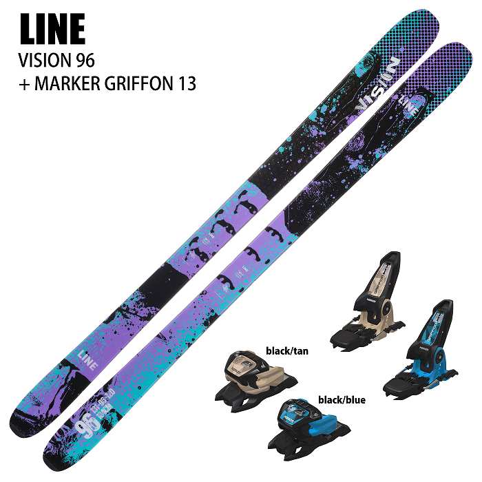 [10％ポイント還元！][スキー2点セット]ライン スキー板 2025 LINE VISION 96 + 25 MARKER GRIFFON 13  100mm ビンディングセット 24-25-モリヤマスポーツ公式オンラインストア
