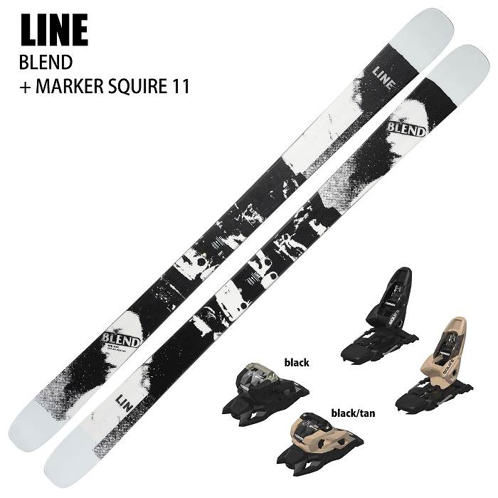 スキー2点セット]ライン スキー板 2025 LINE BLEND + 25 MARKER SQUIRE 11 110mm ビンディングセット  24-25 | スキー,スキー板,NEWフリースタイル・マウンテン・パウダー,LINE（ライン） | モリヤマスポーツ公式オンラインストア