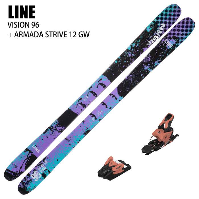 [スキー2点セット]ライン スキー板 2025 LINE VISION 96 + 24 ARMADA STRIVE 12 GW 100mm  ビンディングセット 24-25-モリヤマスポーツ公式オンラインストア