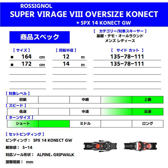 旧モデル ロシニョール スキー板 2025 ROSSIGNOL SUPER VIRAGE VIII