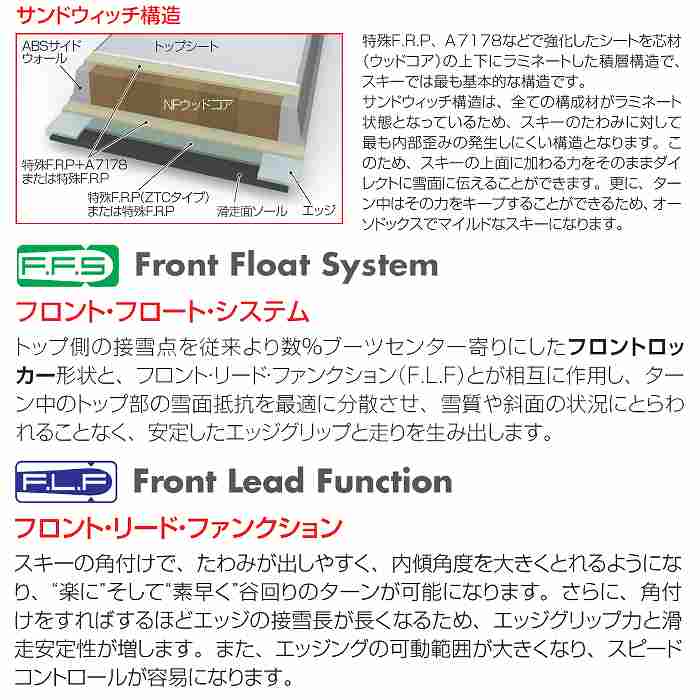 オガサカ スキー板 2024 OGASAKA KS-PS/BK + FM585 BK ケオッズ 板単品