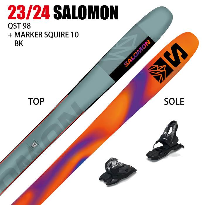 スキー2点セット]サロモン スキー板 2024 SALOMON QST 98 + 24 MARKER