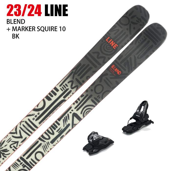 スキー2点セット]ライン スキー板 2024 LINE BLEND + 24 MARKER SQUIRE