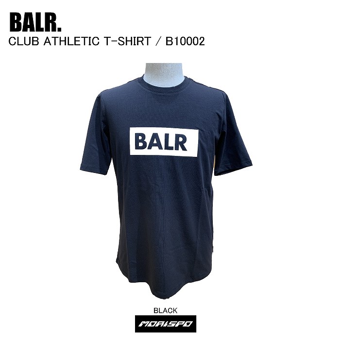 BALR. ボーラー CLUB ATHLETIC T-SHIRT クラブアスレティックtシャツ B10002 ブラック 半袖 メンズ シンプル  カジュアル スポーツ-モリヤマスポーツ公式オンラインストア