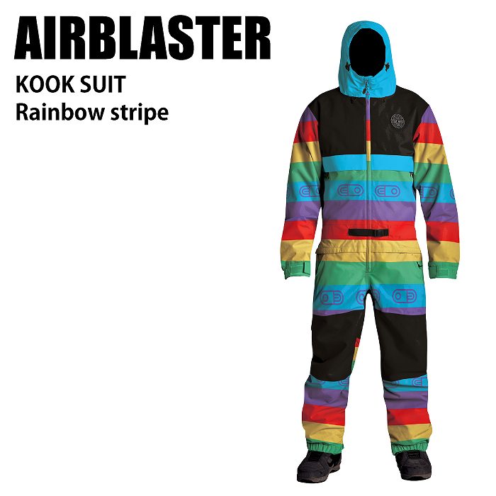 AIRBLASTER エアブラスター Kook Suit Rainbow Stripe 23-24 ボードウェア メンズ つなぎ スーツ スノーボード  エアブラ-モリヤマスポーツ公式オンラインストア