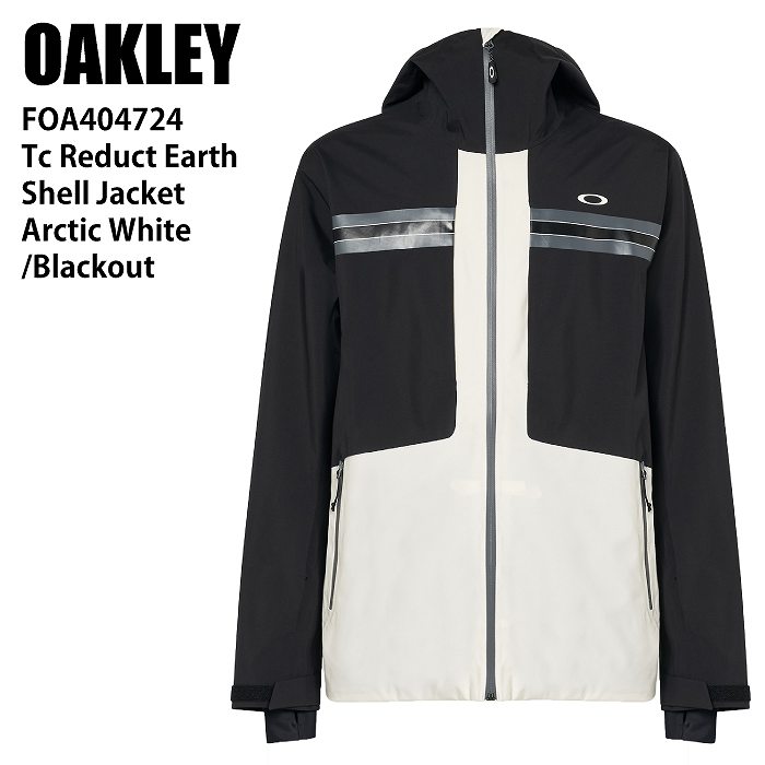 OAKLEY オークリー FOA404724 TC REDUCT EARTH SHELL JACKET WHTE/BLACK 23-24 ボードウェア  メンズ ジャケット スキー スノーボード-モリヤマスポーツ公式オンラインストア