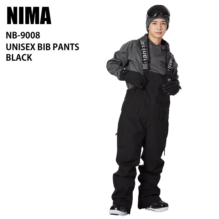 NIMA ニーマ NB-9008 ビブパンツ 19ブラック 23-24 ボードウェア 