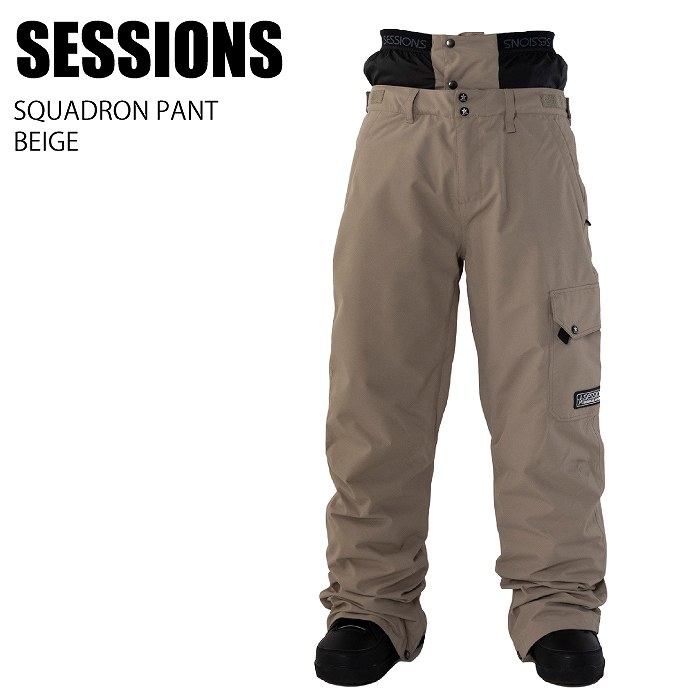 SESSIONS セッションズ SQUADRON PANT BEIGE 23-24 ボードウェア メンズ パンツ スノーボード スノボ  スキー-モリヤマスポーツ公式オンラインストア