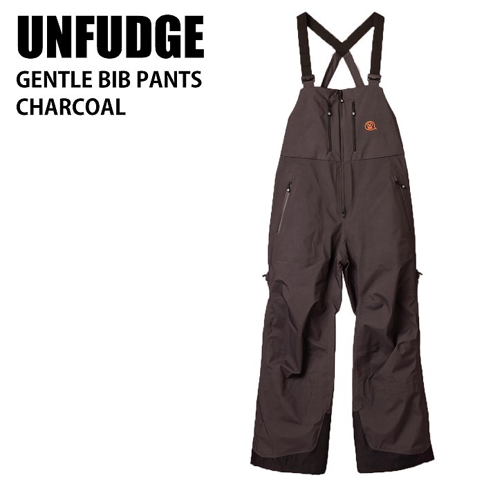 UNFUDGE アンファッジ GENTLE BIB PANTS WIDE FIT CHARCOAL 24-25 ボードウエア ユニセックス パンツ  スノーボード スキー-モリヤマスポーツ公式オンラインストア