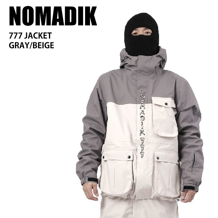 NOMADIK ノマディック 777 JKT GRAY/BEIGE 24-25 ウエア メンズ ジャケット スノーボード 工藤洸平 國母和宏 | スノー ウェア