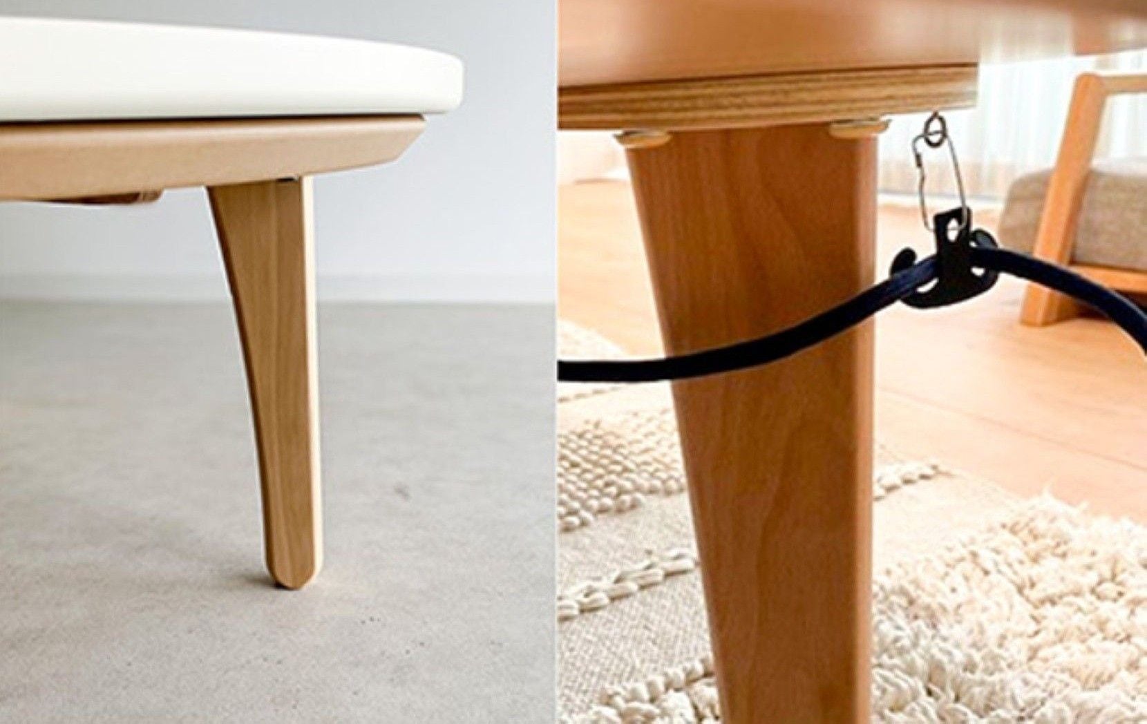 マロ　リビングテーブル　こたつ　ロータイプ　ハイタイプ　突板　木製