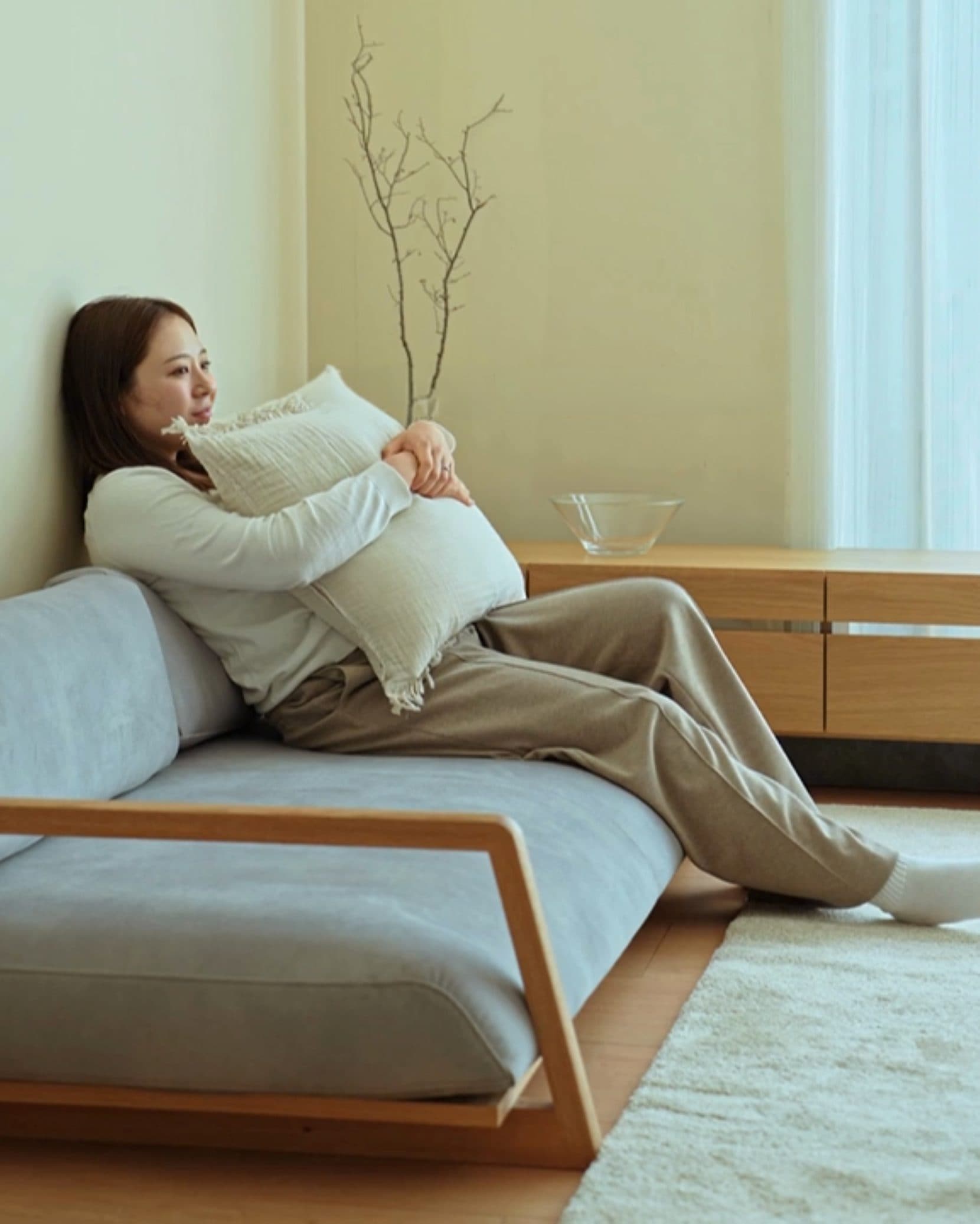 ソファ エスロウプラス sofa s.low+ ローソファ ナチュラル ブラウン グレー ダークグレー 北欧 木製 国産家具 低座 和室