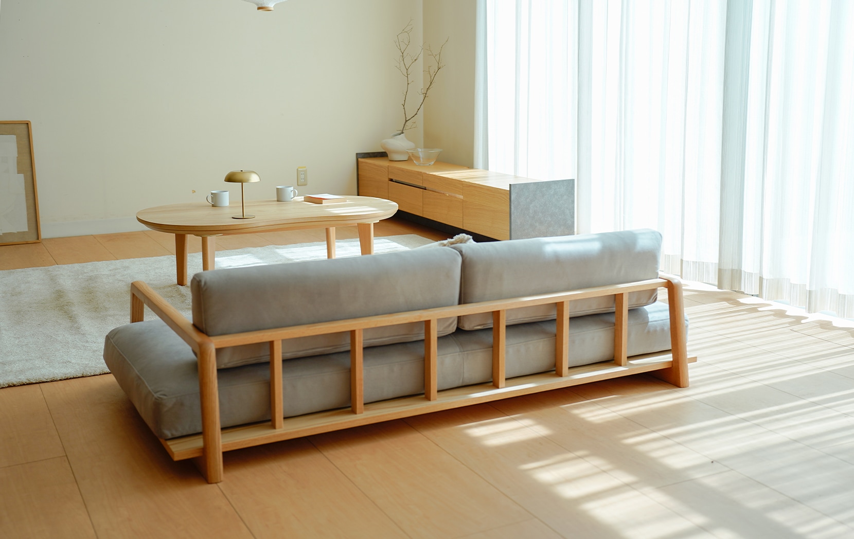 ソファ エスロウプラス sofa s.low+ ローソファ ナチュラル ブラウン グレー ダークグレー 北欧 木製 国産家具 低座 和室
